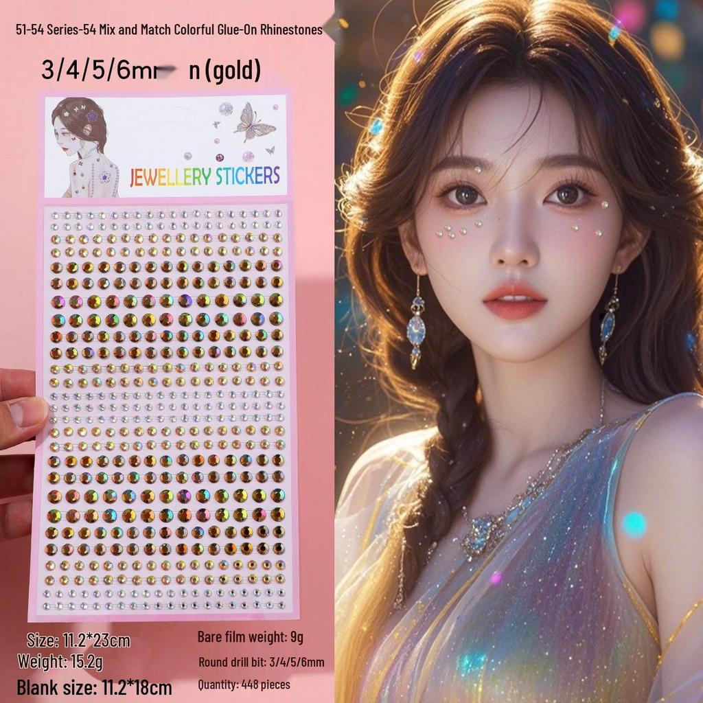 AB Color Resin Drill Gem Stickers: Acrylic & Diamond Face Stickers for Kids