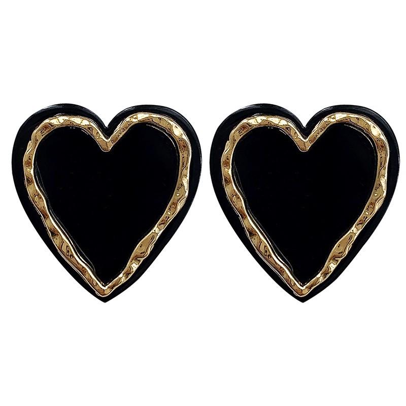 Корейские ретро серьги-пусеты в черно-белую клетку: Уникальный и простой стиль