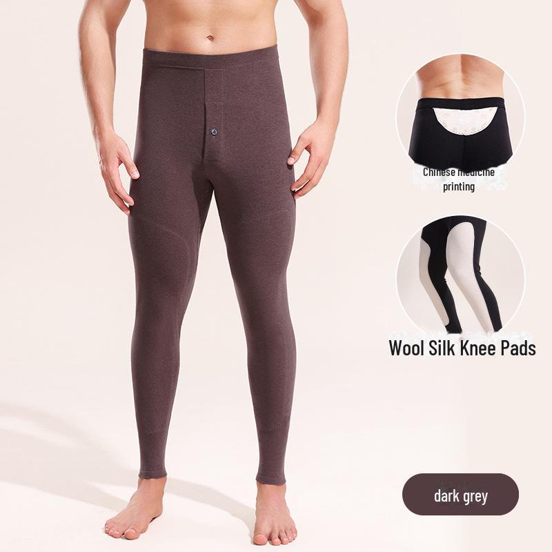 Брюки из шерсти и шелка с высокой талией: Подарочная коробка с теплыми осенними леггинсами для мужчин и женщин