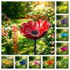 Handcrafted Bird Bath Stake Ground Insert Bird Drinking Water  Patio Decor