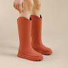 Women's Trendy High-Top Waterproof Rain Boots - Non-Slip, Plush, Warm, Outdoor Versatile Shoes - Korean Hot Style
