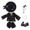 Niannyyhouse OB11 Size Obitsu Doll for 11cm Leather Bjd Doll Costume Body, Hat, Jacket, Pants, Accessories, Shoes, Socks, 1/12 (Black)