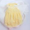 New Floral Style Collar Cat Dress Cute Yellow Green Puppy Tutu Skirt Thin Mini Pet Clothes Cat Party Dress for Summer