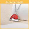Christmas Hat Pendant With Alloy Craft And Rhinestone Accents For Holiday Fashion And Celebrations