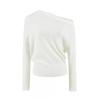 Womens Off Shoulder Knit Sweater 2026 Fall Relaxed Slim Fit Long Sleeve Top