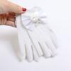 Bow Knot Lace Mesh Gloves Short Etiquette Dress Gloves  Holiday Princess Birthday Party Gloves