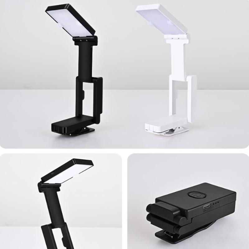 Лампа для чтения на клипсе Ra98, перезаряжаемая через USB, без мерцания, для чтения книг ночью
