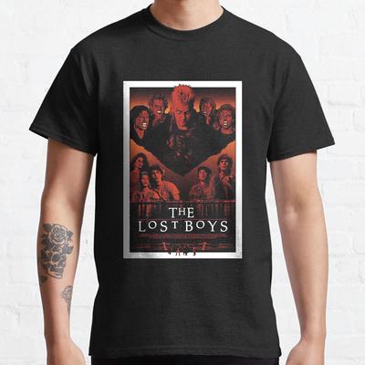 Страшные The Lost Boys David Вампир графические футболки Санта Карла Хэллоуинские топы Хоррор Фильм с принтом футболка большого размера Мужская одежда
