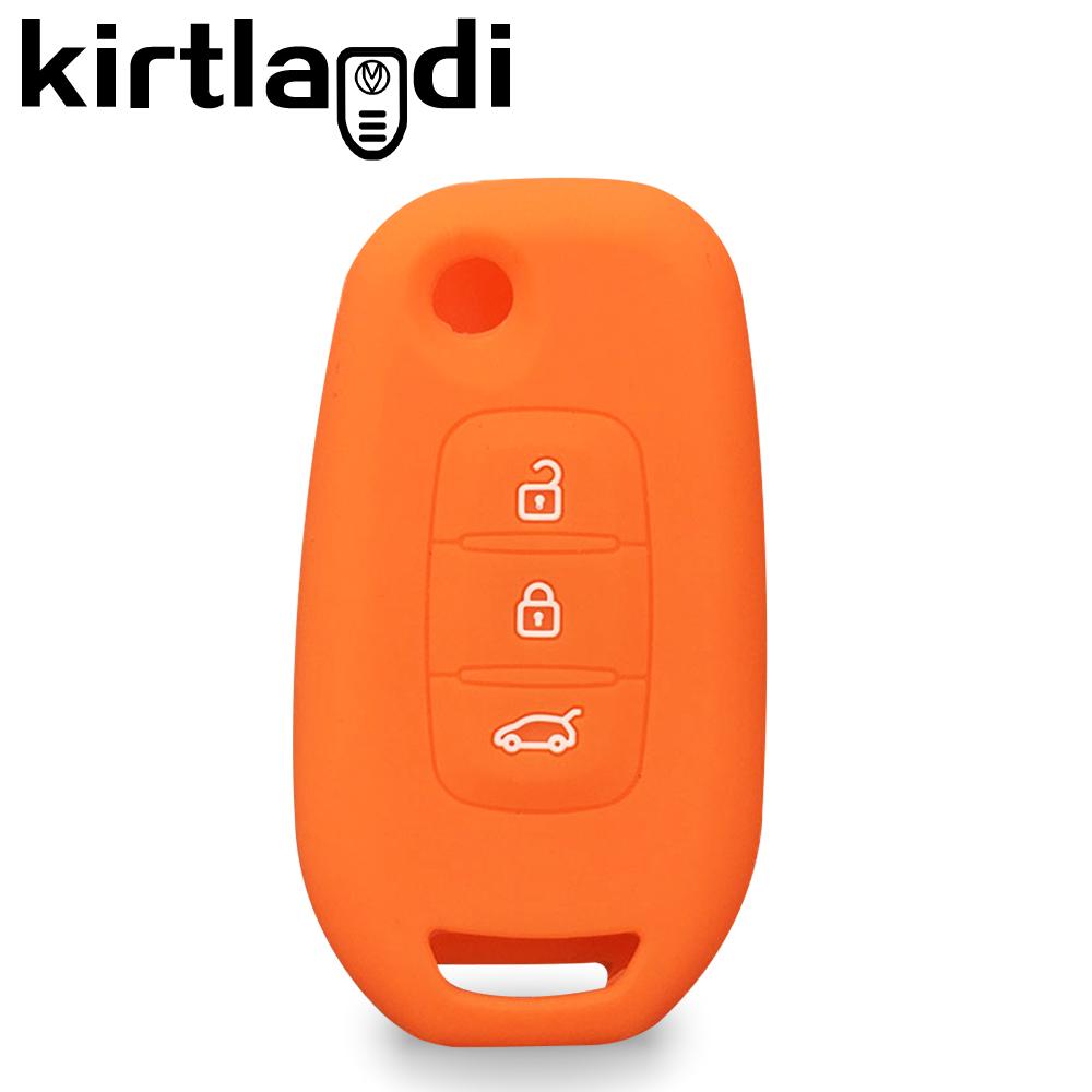 Силиконовый чехол для ключа Renault Logan 2 Stepway Sandero Clio 5 Arkana Captur Kadjar kwid 2023 2021 Пульт откидной складной чехол для ключа