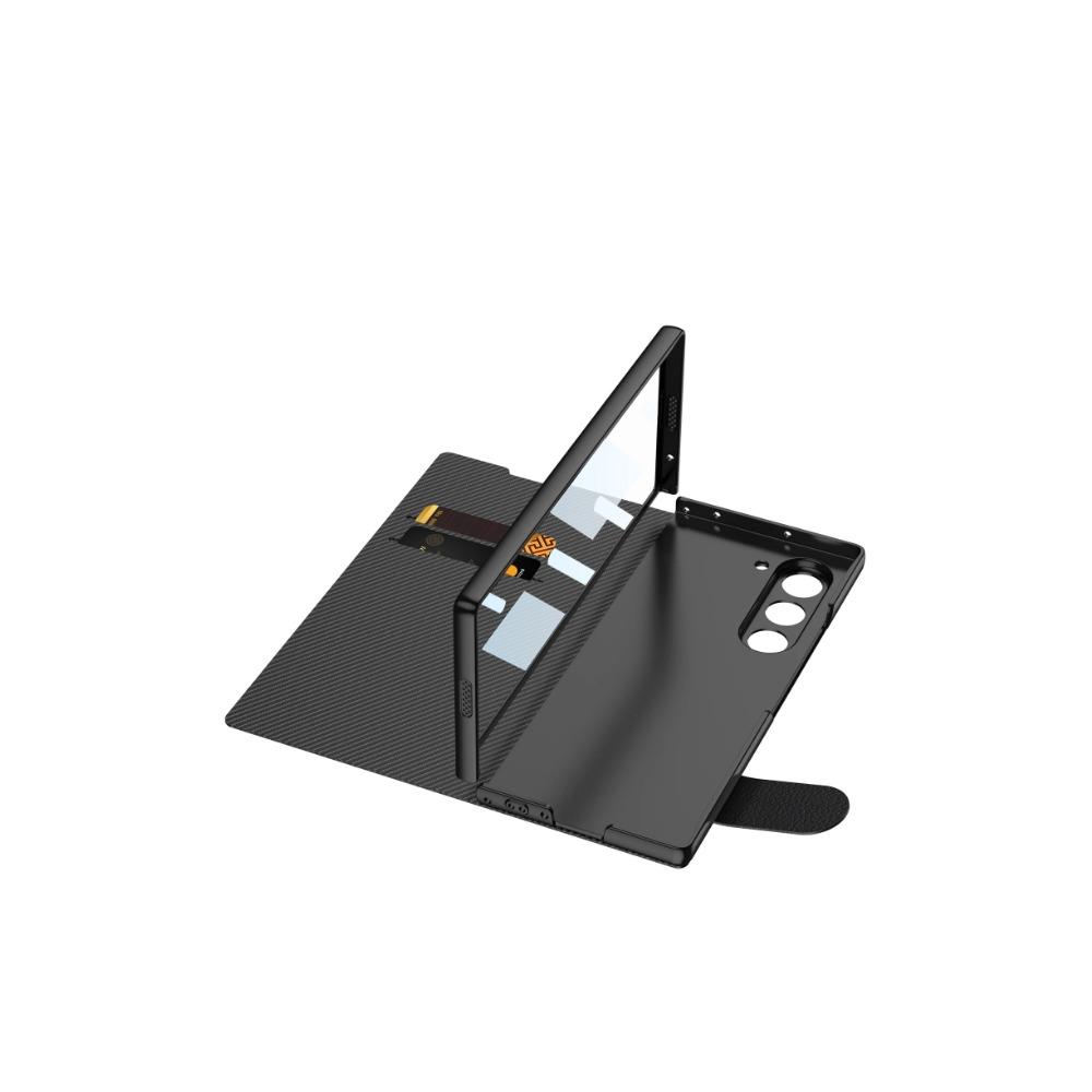 Роскошный чехол из искусственной кожи для телефона Samsung Galaxy Z Fold 6 с функцией защиты экрана и сенсорным пером