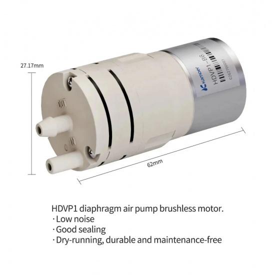 Kamoer 1L/min HDVP1 Diaphragm Vacuum Pump 6V 12V 24V Brushless Motor Air Pump Negative Pressure Suction Diaphragm Pump