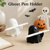 Cute Ghost Pen Holder 3D Printed Halloween Table Ornament Halloween Pen Rack  Stationery Display