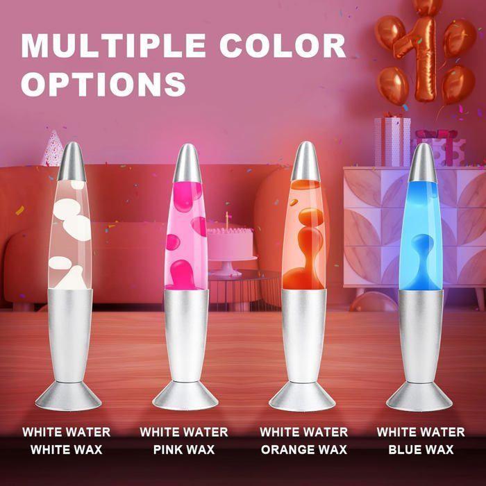 Lampe à Lave - CELLUSTOP - Fusée - Verre et Aluminium - 7 Couleurs LED - Éclairage d'Ambiance