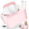 Baby Wipe Warmer Portable Wet Wipes Warmer with LED Display Adjustable Wipe Warmer Dispenser