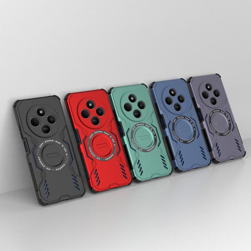 Для Redmi 14C Чехол Чехол Xiaomi Redmi 14C Capas Armor Bumper Магнитный Жесткий Противоударный Magsafe Беспроводная зарядка Fundas Redmi 14C