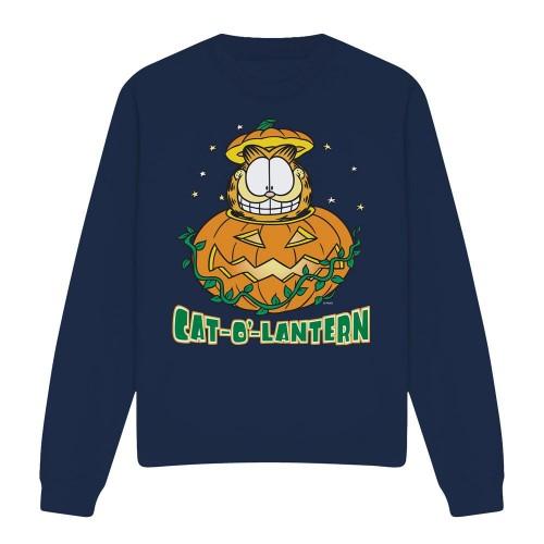 Свитшот унисекс для взрослых с котом Гарфилдом и фонарем