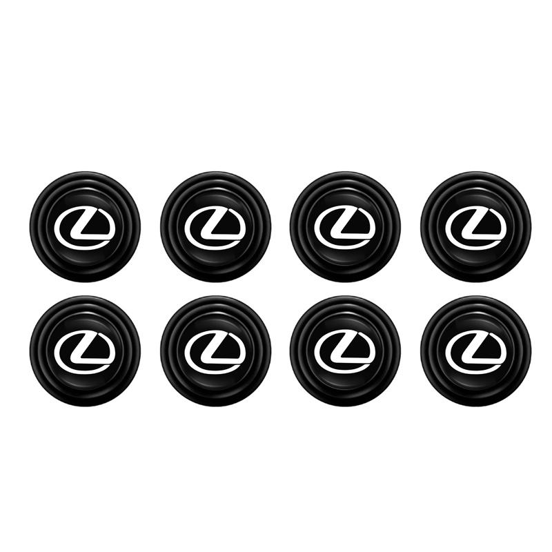 NOIS8 Car Door Shockproof Gasket Shock Absorbing Buffer Pad Sticker Tire Valve Cap For Lexus F Sport ES LM GS IS NX RX LX IS250 IS430