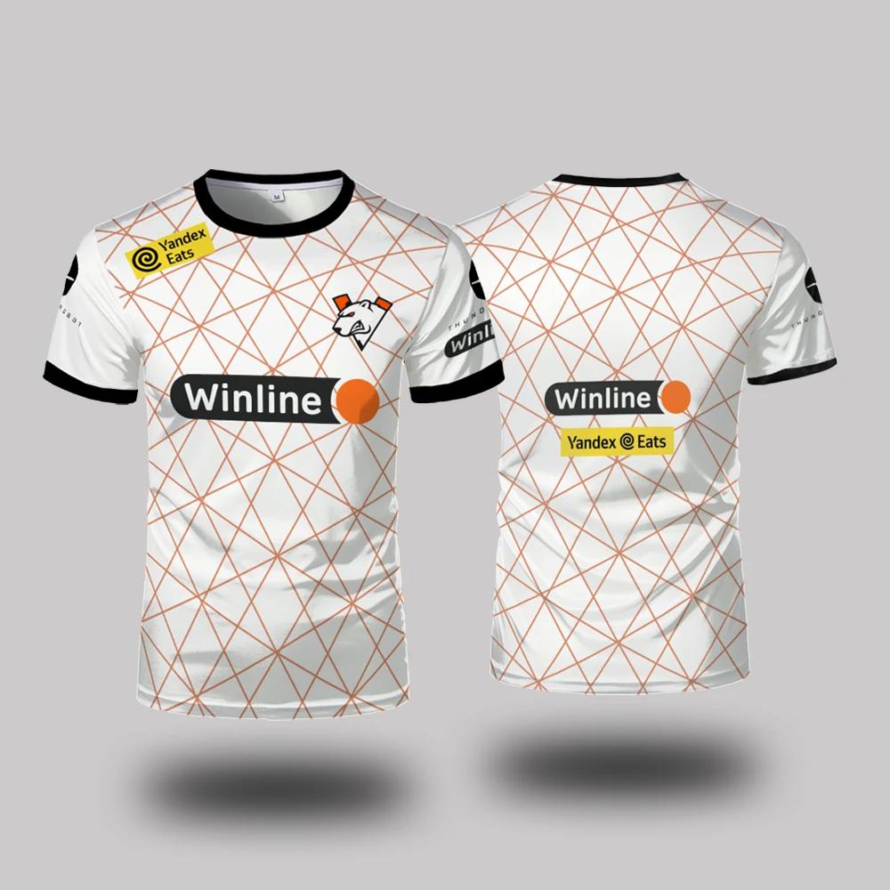 Униформа киберспортивного клуба Virtus.Pro Летняя уличная мужская и женская спортивная дышащая футболка свободная повседневная с круглым вырезом одежда