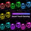 pdsh9 LED Car Cup Holder Light Luminous Coaster Water Cup Pad For Mitsubishi Lancer Ralliart ASX Mirage Pajero Xpander Attrage L200