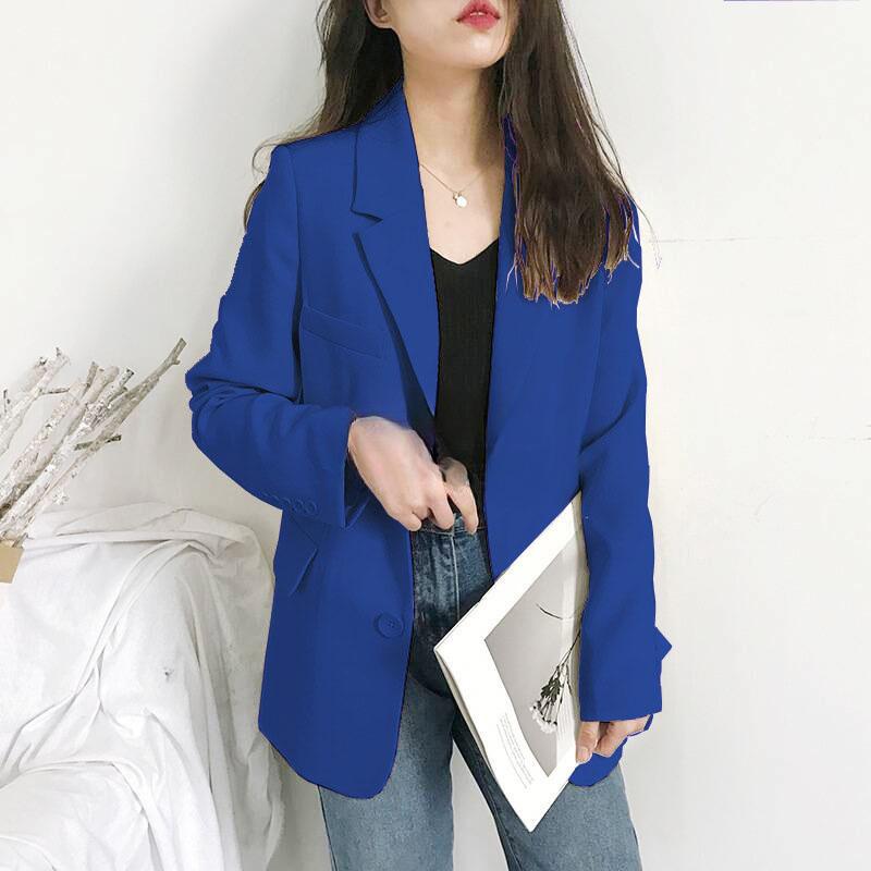Elegant Blazer Women Fashion Vintage Suit Jackets Jackets Coat Office Lady Chic Classic Solid Casual Oversized Outerwear