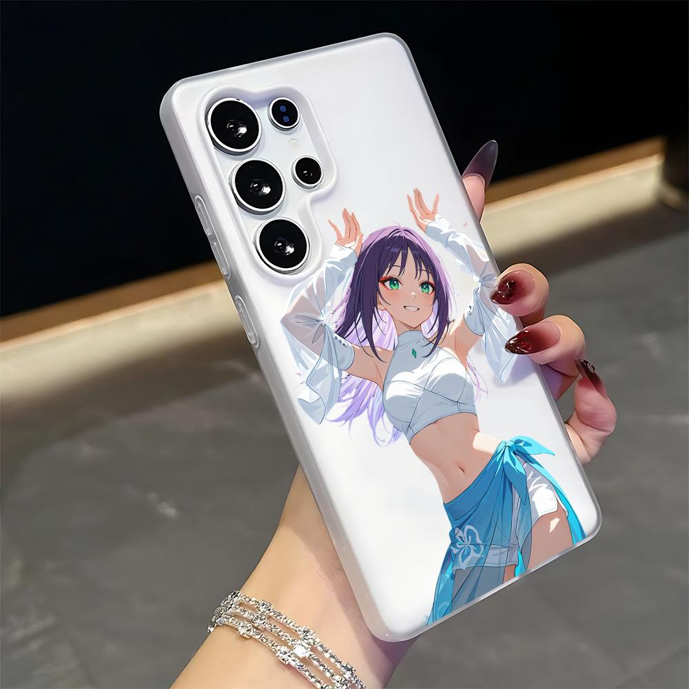 Космическая принцесса Кагуя Чехол для телефона для Samsung S25 S24 S23 S22 S21 FE Plus Ultra Черный 2-в-1 Гелевый силиконовый чехол
