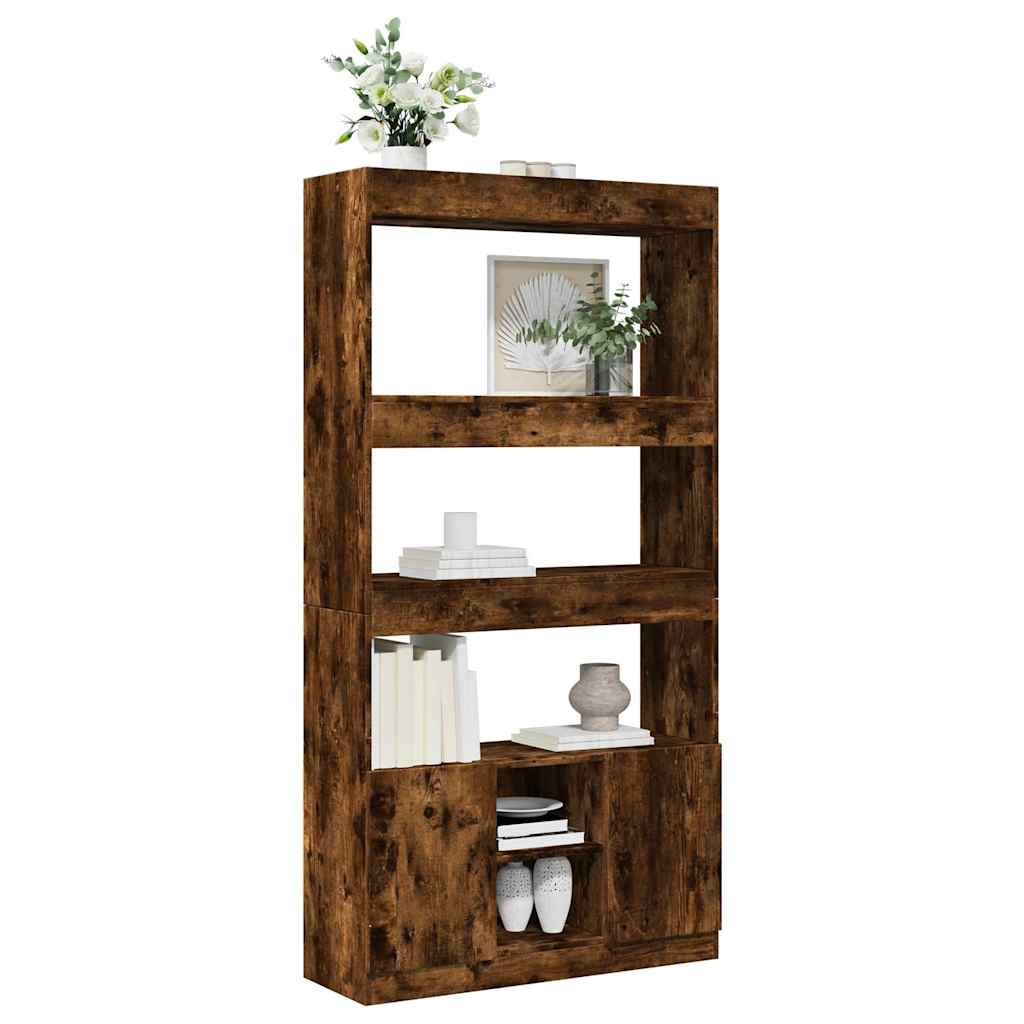 Highboard Smoked Oak 92 x 33 x 180 cm Particleboard