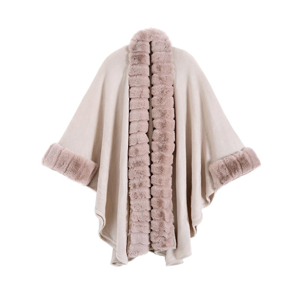 Ladies' Fashion Classic Plus Size Knitted Jacket Shawl Cape