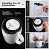 500ml Coffee Mug 304 Stainless Steel Double Layers Coffee Cup with Handle Leak-Proof Slide Cover Portable Thermal Water Bottle
