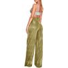 Women's Fashion Hot Stamped Wide Leg Pants High Waisted Straight Leg Casual Pants
