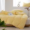 1pc Solid Color Duvet Cover 100% Washed Cotton Quilt Cover Japanese Minimalist Style Bedding Single Double King Queen Size Bed