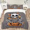 3pcs Pumpkin Skeleton Bedding Set - 1 Soft Quilt Cover + 2 Pillowcases, Machine Washable - Suitable for All Seasons, Perfect Gift for Family