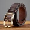 Ретро Ремень из Натуральной Коровьей Кожи Мужской Ремень из Чистой Коровьей Кожи Первого Слоя Повседневный Британский Молодежный Ремень Для Среднего Возраста
