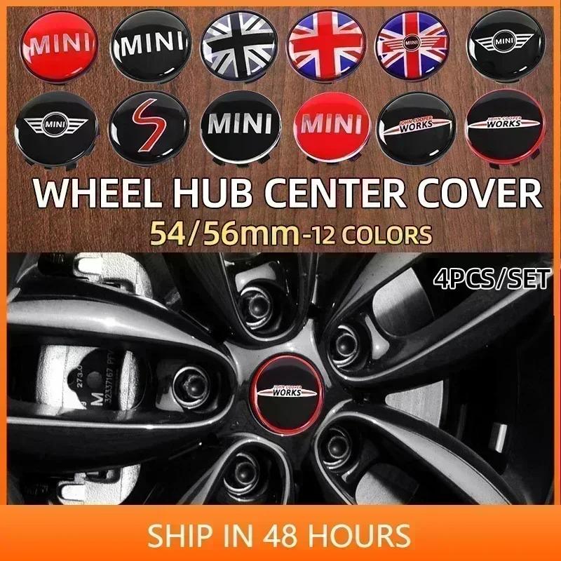 /4PCS 54mm 56mm Car Wheel Center Hub Caps Rim Covers Badge Emblem For BMW Mini Cooper One S JCW R56 R50 R53 R55 R57 R60 F55 F56
