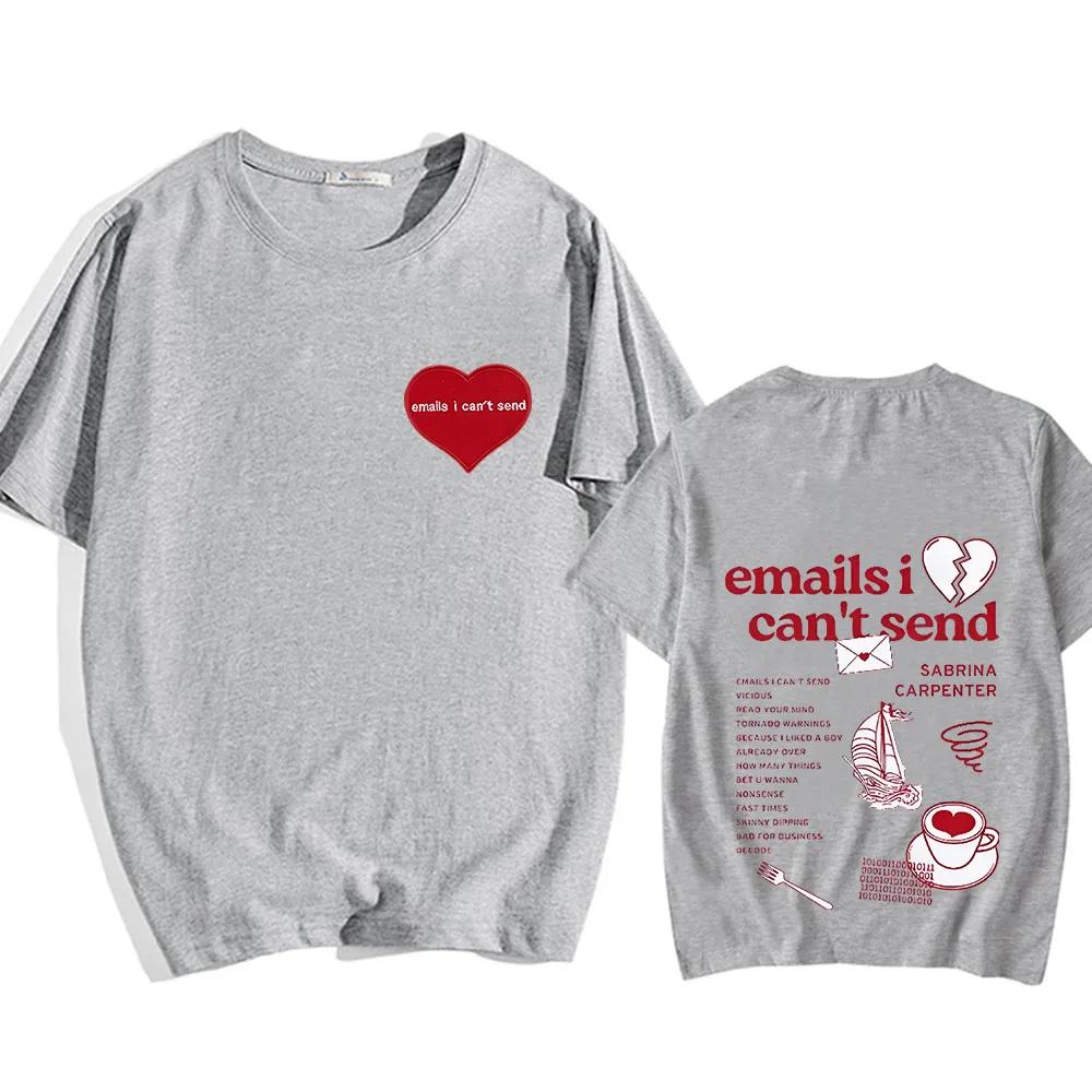 Summer Retro Men's Sabrina Carpenter Printed Round-neck Grunge-style Casual 100% Pure Cotton T-shirt and Fashionable Top