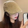Fashionable Plain Vintage Beret Cap For Men And Women With Elegant Embroidery Spring For