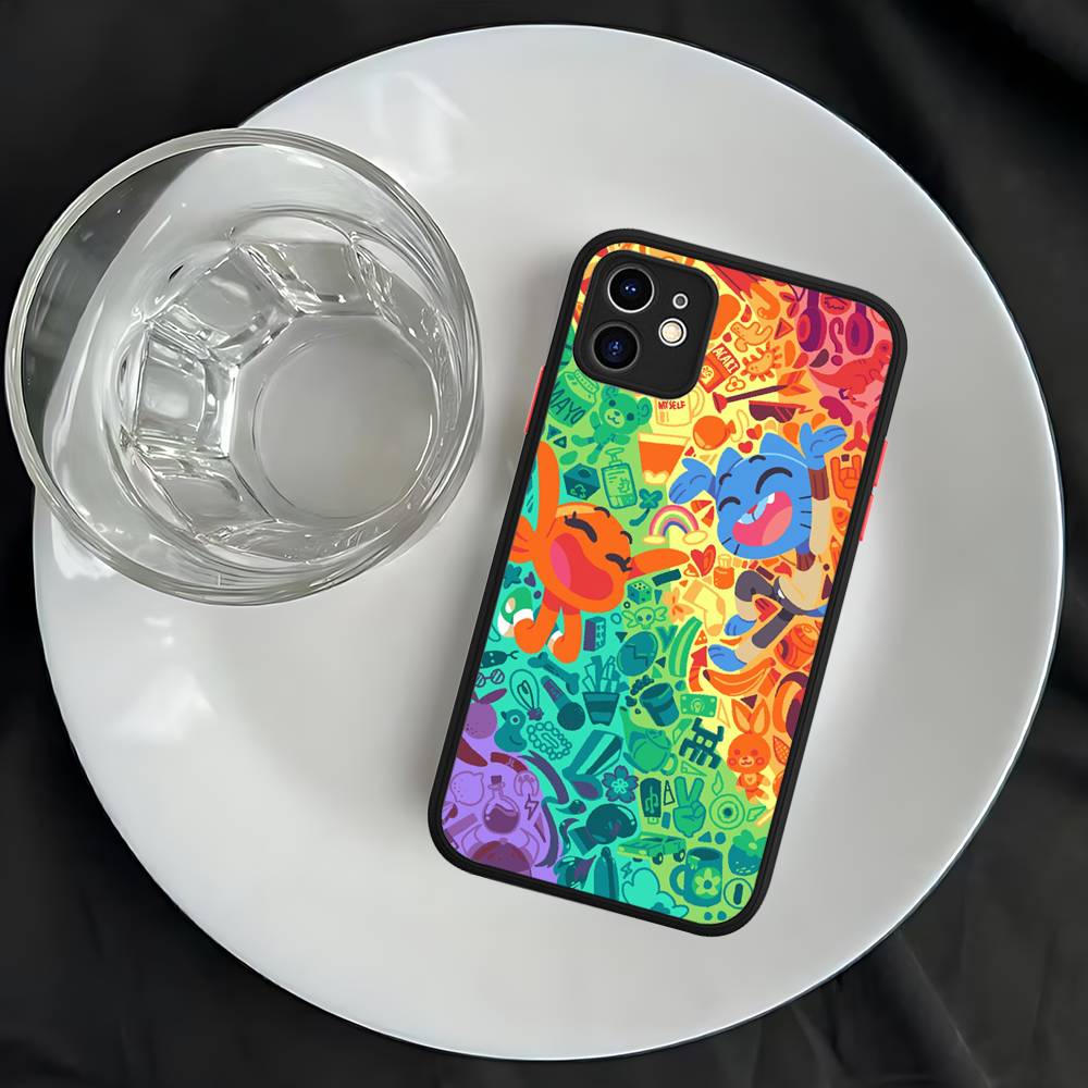 Чехол для телефона A-Amazing W-World Of G-Gumball для iPhone 13 12 X XS MAX Pro Max 16 15 11 14 Pro Max Ударопрочный Матовый Чехол
