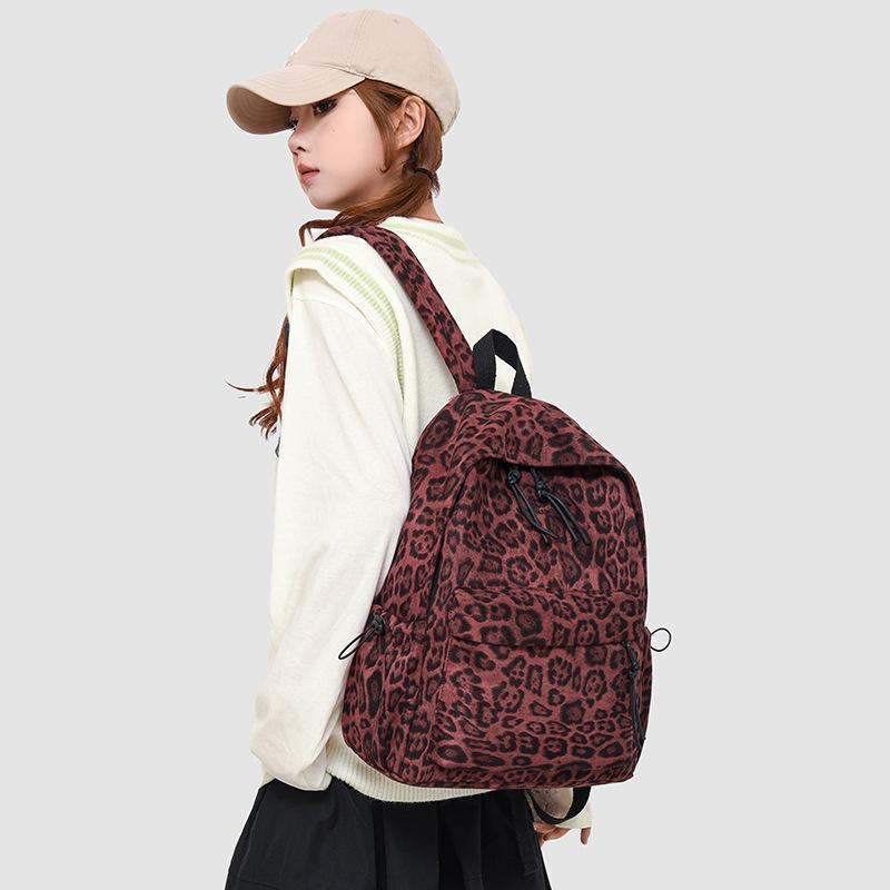 Рюкзак с леопардовым принтом, дорожный рюкзак, женский школьный рюкзак