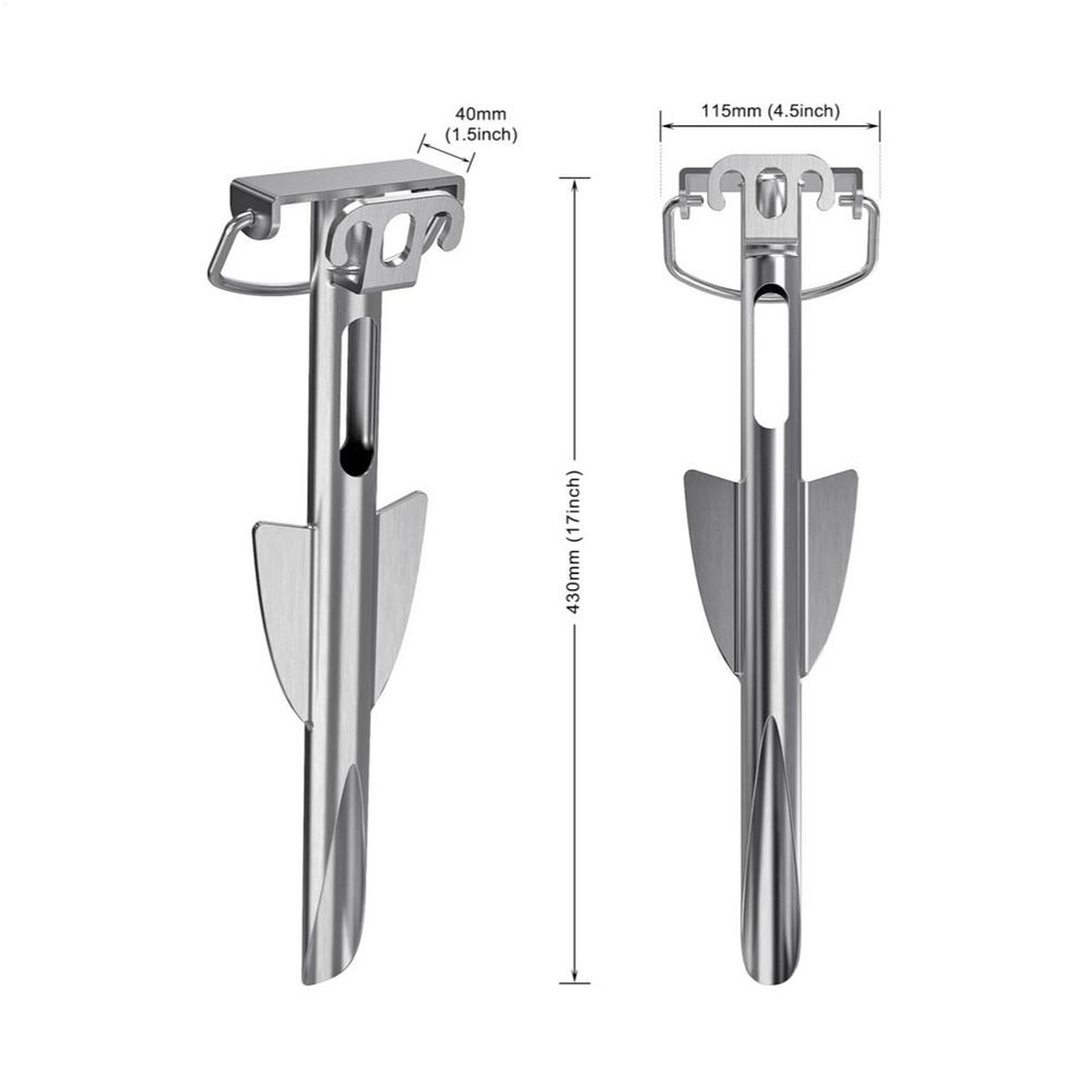 Paddleboard Anchors Heavy Duty Boat fixing hook Stainless Steel Beach fixed Ground nails for Kayak Paddleboard Boat Tent