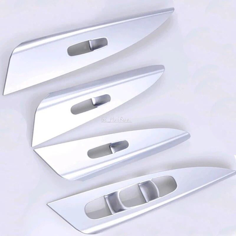 Для Nissan Sentra Sylphy 2012 2013 2014 2015 2016 ABS хромированная дверь, окно, подлокотник, крышка, кнопка переключения, панель, отделка, 4 шт.