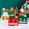Christmas Decorations Wooden Countdown Calendar Ornament Gift Party Supplies Window Table Home Decor Santa Claus Snowman Elk