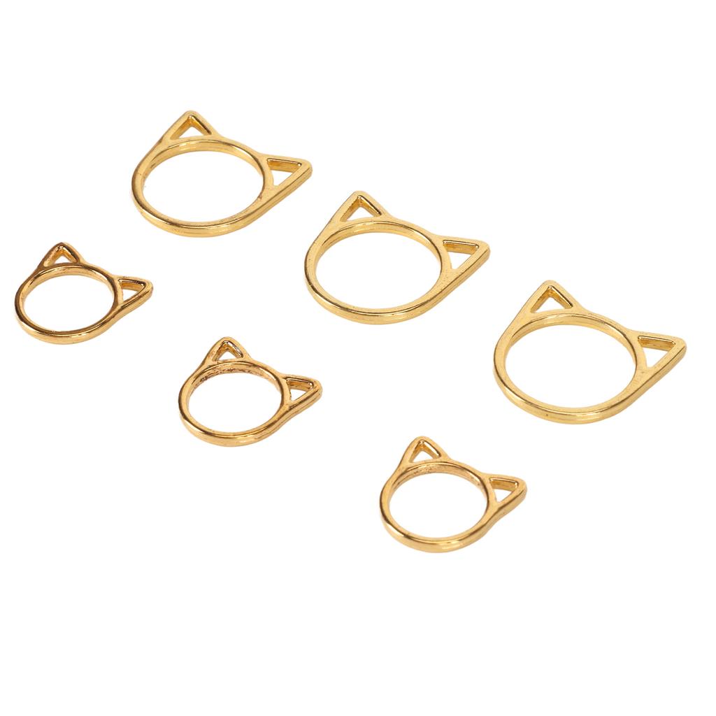 30 шт. маркеры для вязания кошачьих ушей, золотые, сделай сам, ручная работа, симпатичные кольца-маркеры для