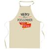 Tablier De Cuisine - Poissonnier Merci Génial - Coton Résistant - Imprimé En France - Lien Ajustable