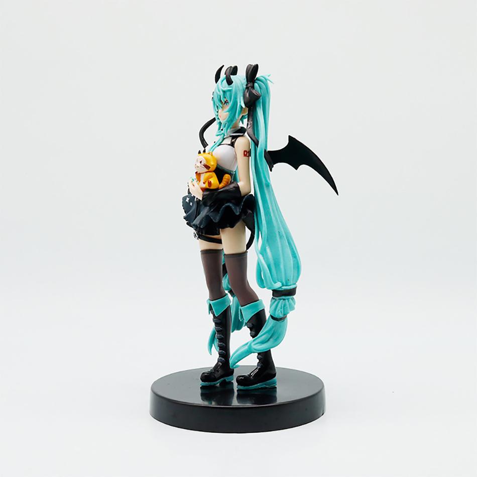 19cm Anime Little Devil Hatsune Miku Action Figure Little Raccoon Dark Angel PVC Collection Model Animation Peripheral Ornaments