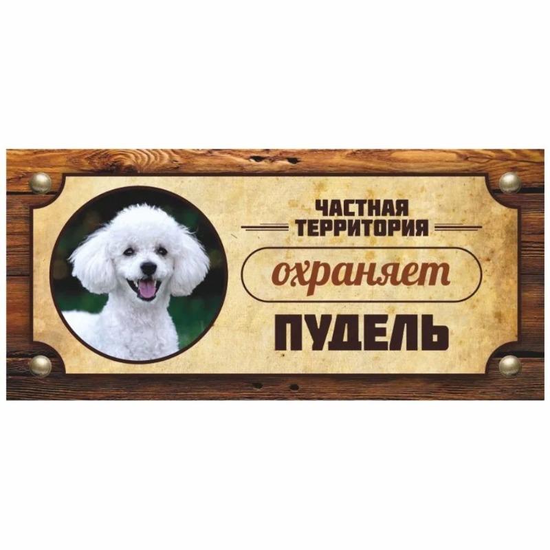 Предупреждающий знак «Овчарка Акита-ину», Табличка на забор/дверь 30x15 см