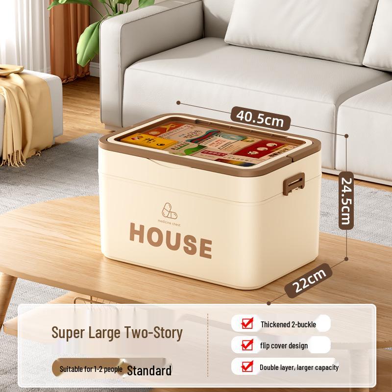 Large Multi-Layer Medicine Storage Box - Portable Family First Aid Kit