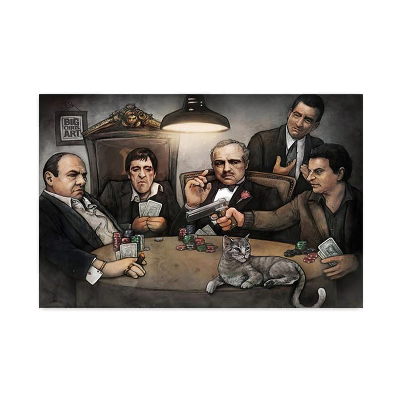 Классический фильм Гангстеры Крестный отец Плакаты и принты Современная фигура Картина на холсте Настенная картина для гостиной Домашний декор