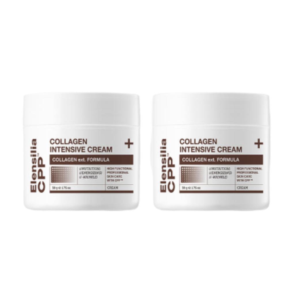ELENSILIA CPP Collagen 80% Intensive Elasticity Firming Cream 50g 2-Pack Skin Plumping & Anti-Aging Moisture Cream