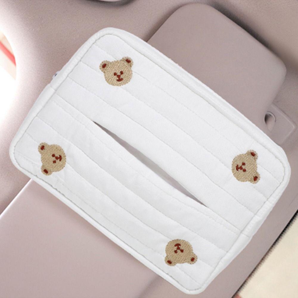 Универсальный автомобильный держатель для салфеток Кавайный подвесной бумажный ящик Кейс для хранения бумаги Домашнее украшение