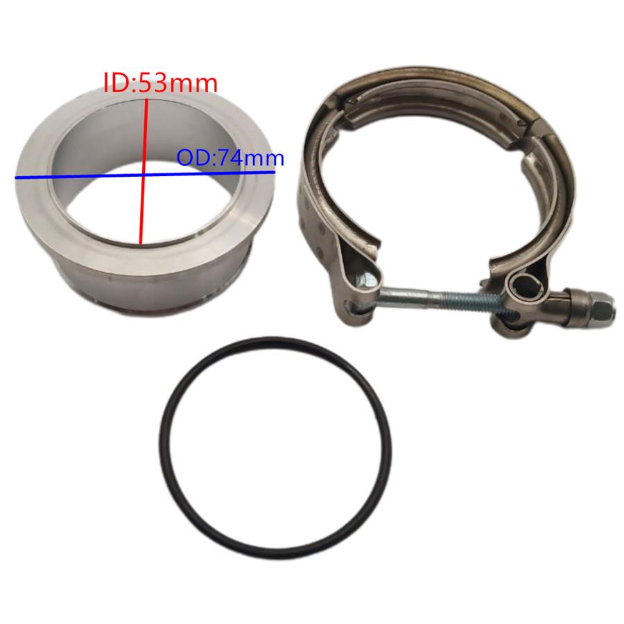 Для турбокомпрессора Holset HX35 HX35W HX40W V-образный фланец + хомут Cummins 5.9L