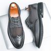Summer Fashion New Men's Pointed Breathable Patent Leather Oxford Shoes Designer Formal Wedding Prom Dress Homecoming Footwear